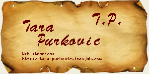 Tara Purković vizit kartica